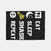 Eat1 badmintonspel fleece deken (Voorkant (Horizontaal))