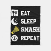 Eat1 badmintonspel fleece deken (Voorkant)