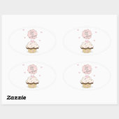Eat A Cupcake Ovale Sticker (Vel)