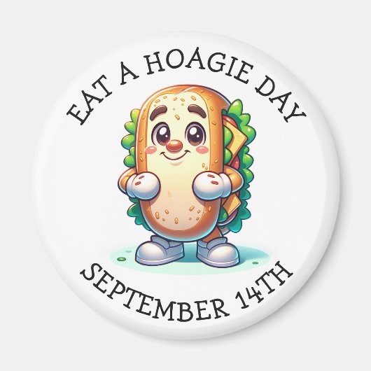 Eat a Hoagie Day, Funny Food Feestdagen Magneet (Voorkant)