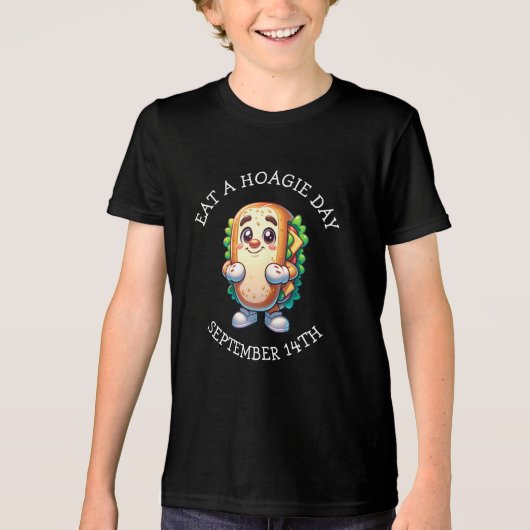 Eat a Hoagie Day, Funny Food Feestdagen Tri-Blend Shirt (Voorkant)