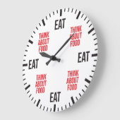 Eat and Think about food - Funny Novelty Grote Klok (Hoek)