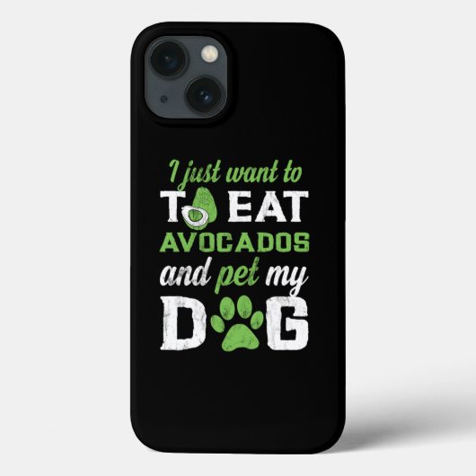 Eat Avocados Pet My Dog Funny Vegan Hondenliefhebb Case-Mate iPhone Case (Achterkant)