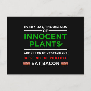 Eat Bacon Innocent Planten Briefkaart