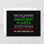 Eat Bacon Innocent Planten Briefkaart (Voorkant / Achterkant)