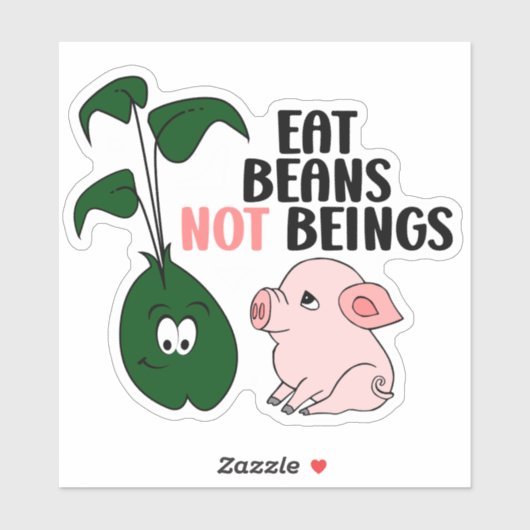 Eat Bans not Beings, Vegan Sticker (Vel)