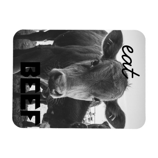 "Eat Beef" Calf Magnet Magneet (Horizontaal)
