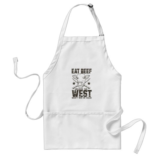 Eat Beef Funny Gag Novelty Gifts Standaard Schort (Voorkant)