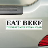 EAT BEEF Het Westen had geen salade Bumpersticker (Op auto)