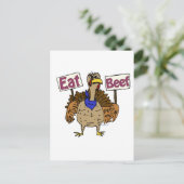 Eat Beef - Praten Turkije Briefkaart (Staand voorkant)