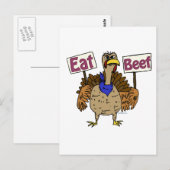 Eat Beef - Praten Turkije Briefkaart (Voorkant / Achterkant)