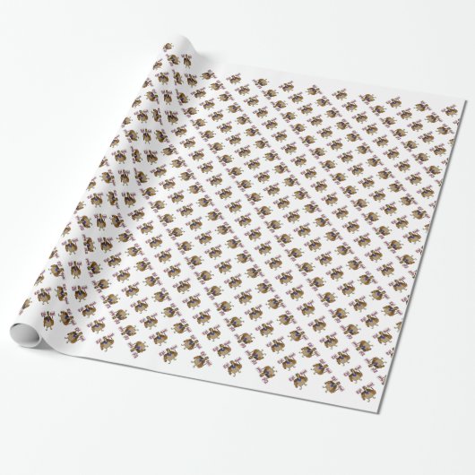 Eat Beef - Praten Turkije Cadeaupapier (Uitgerold)