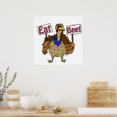Eat Beef - Praten Turkije Poster (Keuken)