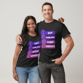 Eat Beer Sleep Herhaling T-shirt (Unisex)