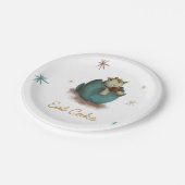 Eat Cake Baby Dinosaur Hatching Neutral Party Papieren Bordje (Gekanteld)