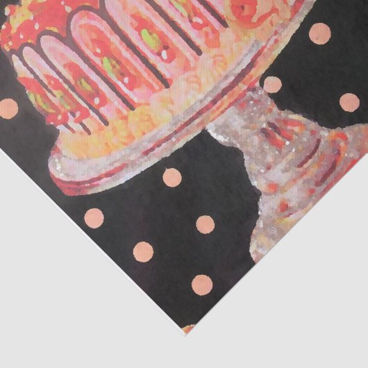 Eat Cake Birthday Tissue Paper Ontkoppeling Tissuepapier (Detail)