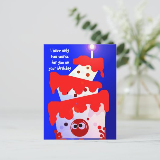 Eat Cake Briefkaart (Staand voorkant)