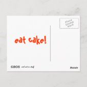 Eat Cake Briefkaart (Achterkant)