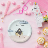 Eat Cake Cute Pirate Thaise Gepersonaliseerde Part Papieren Bordje (Feest)