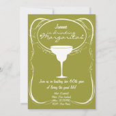 Eat Cake Drink Margaritas 60th Birthday Invitation Kaart (Achterkant)