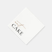 Eat Cake Modern White Wedding Servet (Hoek)
