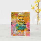 Eat Cake op je verjaardag - Blanco kaart (Gele Bloem)