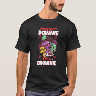 Eat Chocolate Brownie Alien buitenaardse ruimte T-shirt