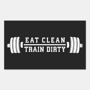 Eat Clean (EAT), Train Dirty (Train Dirty) - Inspi Rechthoekige Sticker