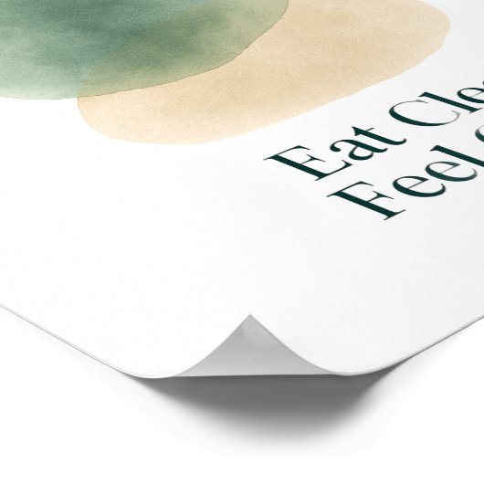 Eat Clean Feel Clean Abstract Kitchen Print (Hoek)