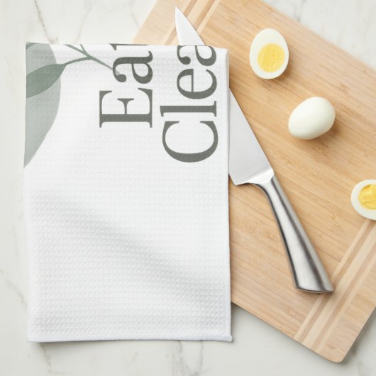 Eat Clean Minimalist Kitchen Towel Theedoek (Quarter Fold)
