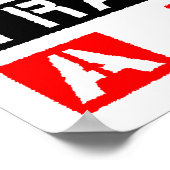 Eat Clean Train als een beest in het rood Poster (Hoek)