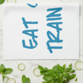 Eat Clean, Train Dirty Motivatie Workout Gym Theedoek (Gevouwen)