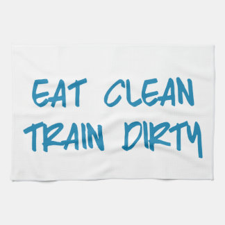 Eat Clean, Train Dirty Motivatie Workout Gym Theedoek