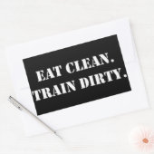 Eat Clean. Train Dirty. Rechthoekige Sticker (Envelop)