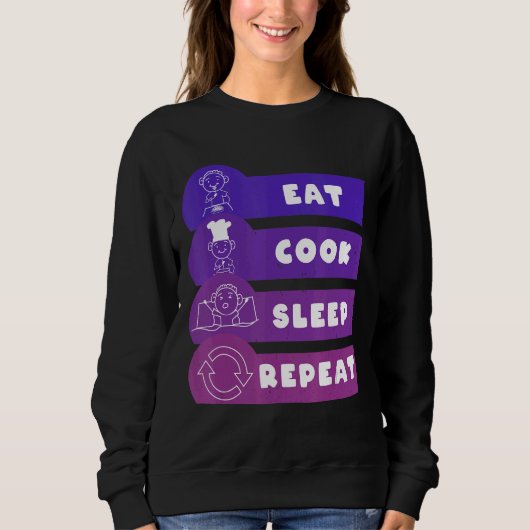 Eat Cook Slaapstand Herhalen Trui (Voorkant)