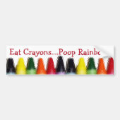 Eat Crayons Bumpersticker (Voorkant)