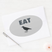Eat Crow Ovale Sticker (Envelop)