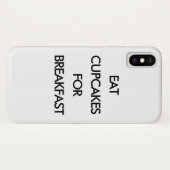 EAT CUPCAKES FOR BREAKFAST iPhone Case (Achterkant (horizontaal))