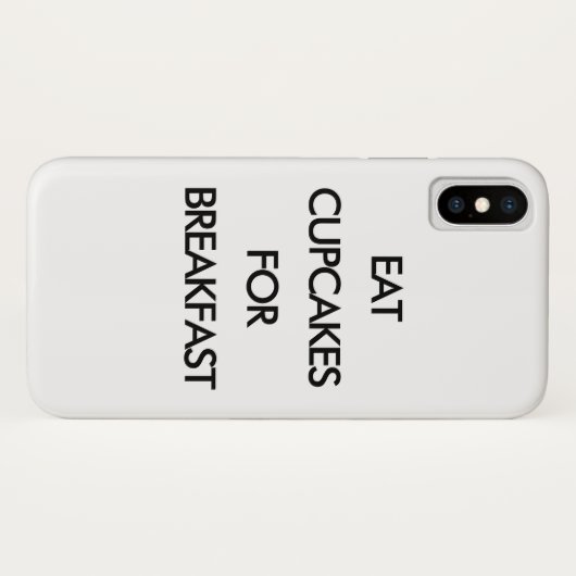EAT CUPCAKES FOR BREAKFAST iPhone Case (Achterkant (horizontaal))