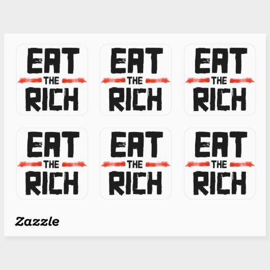 EAT DE RICH VIERKANTE STICKER (Vel)