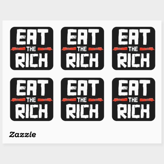 EAT DE RICH VIERKANTE STICKER (Vel)