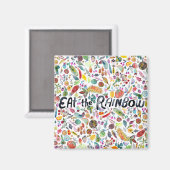 EAT DE waterverf "RAINBOW" voor kleurrijke vruchte Magneet (Voorkant / Achterkant)