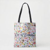 EAT DE waterverf "RAINBOW" voor kleurrijke vruchte Tote Bag (Voorkant)