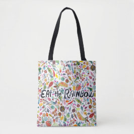 EAT DE waterverf "RAINBOW" voor kleurrijke vruchte Tote Bag