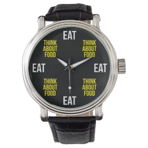 Eat, denk aan eten - grappige nieuwigheid horloge