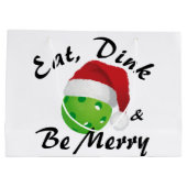 Eat, Dink en Wees prettig kerstbal Grote Groot Cadeauzakje (Achterkant)