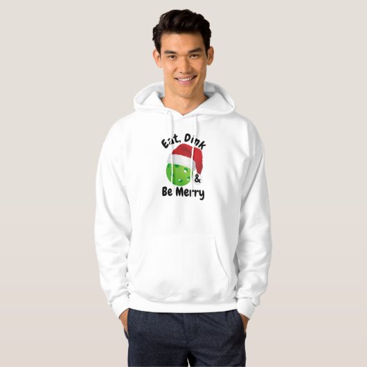 Eat, Dink en Wees prettig kerstbal kerstbal Hoodie (Voorkant volledig)