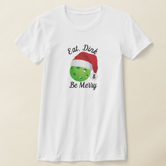 Eat, Dink en Wees prettig kerstbal kerstbal T-shirt (Laagn)