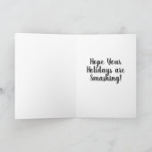 Eat Dink en Wees vrolijk kerstbal Kaart (Binnen)