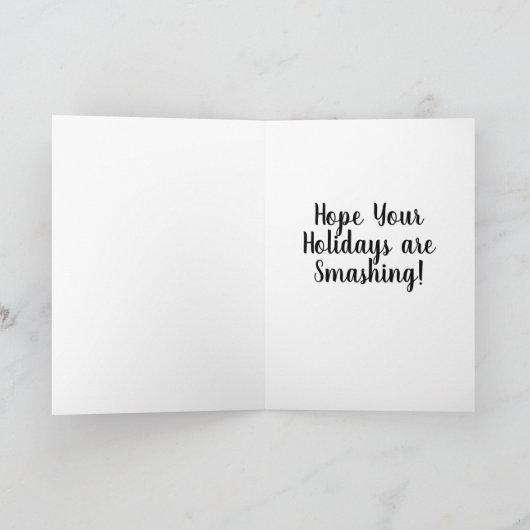 Eat Dink en Wees vrolijk kerstbal Kaart (Binnen)